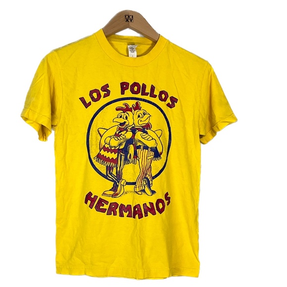 Los Pollos Hermanos T-shirt Yellow Short Sleeve Size S 100% Cotton - Picture 1 of 5
